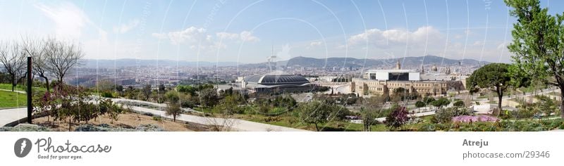 Barcelona Panorama 02 Panorama (View) Olympia Hall Botanical Garden Spain Europe Large Panorama (Format) Town