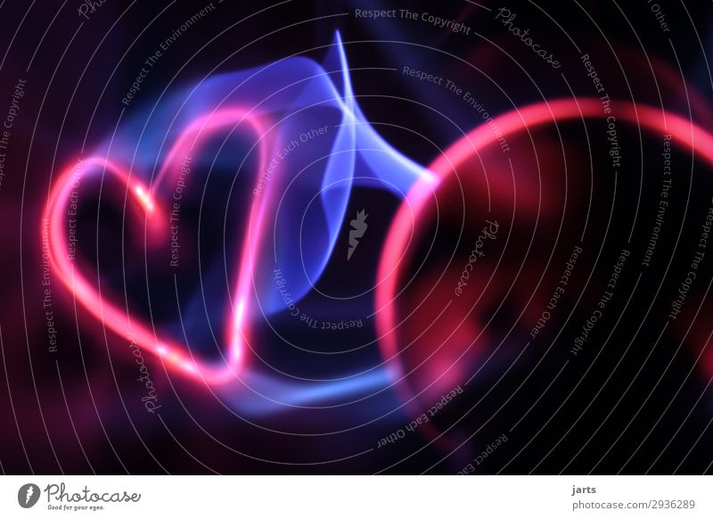 electrified I Technology Science & Research High-tech Heart Illuminate Exceptional Hot Bright Blue Red Power Energy Love Colour photo Studio shot Close-up