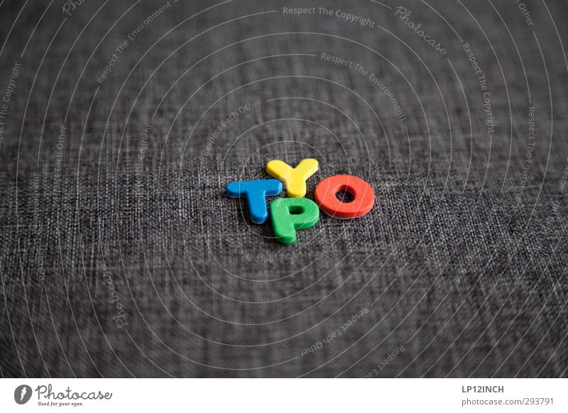 TYpO. SECOND Leisure and hobbies Playing Characters Digits and numbers Multicoloured Design Creativity Typography Cloth Word Colour photo Interior shot Deserted