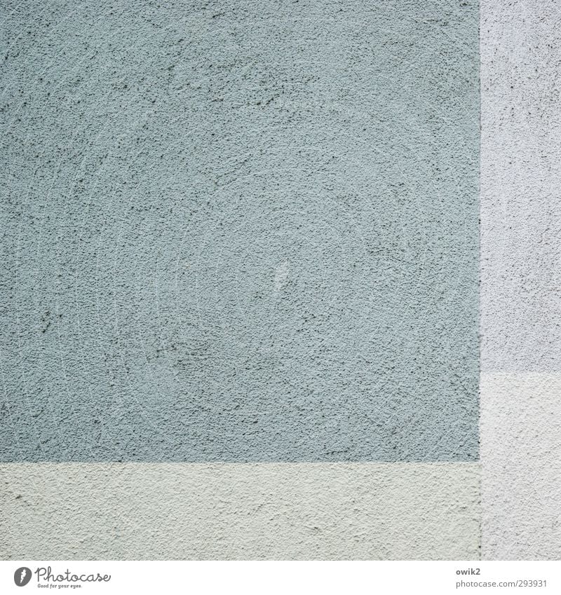 equilibrium Wall (barrier) Wall (building) Facade Sharp-edged Simple Blue Gray Turquoise Pale blue Rough Gritty Thermal insulation Simplistic Square Rectangle