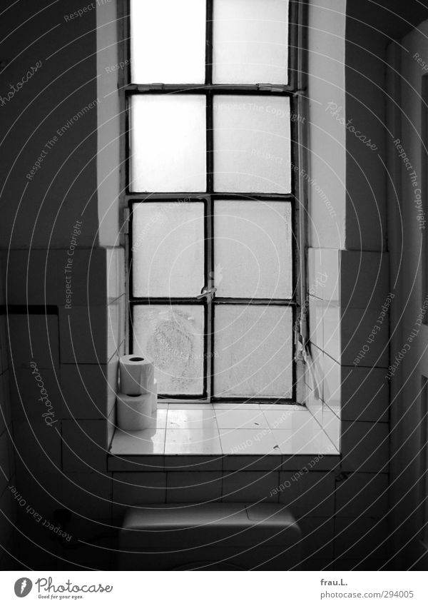 romantic place Culture Toilet paper Old Dark Cleanliness Far-off places Window Calm Black & white photo Interior shot Back-light