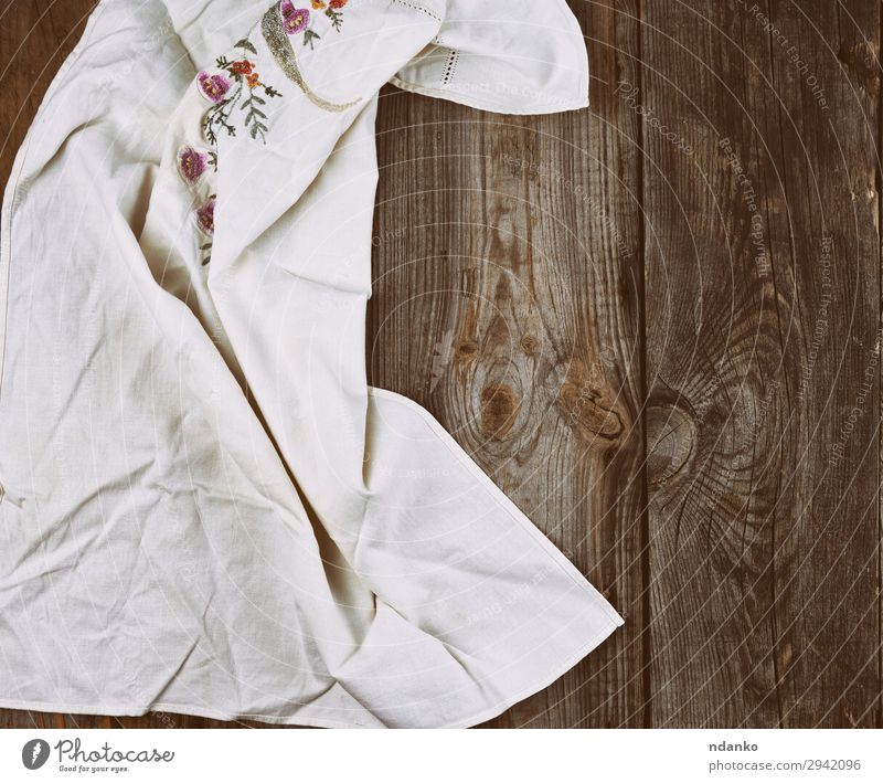 White Linen Texture Or Background For Your Design. Stock Photo