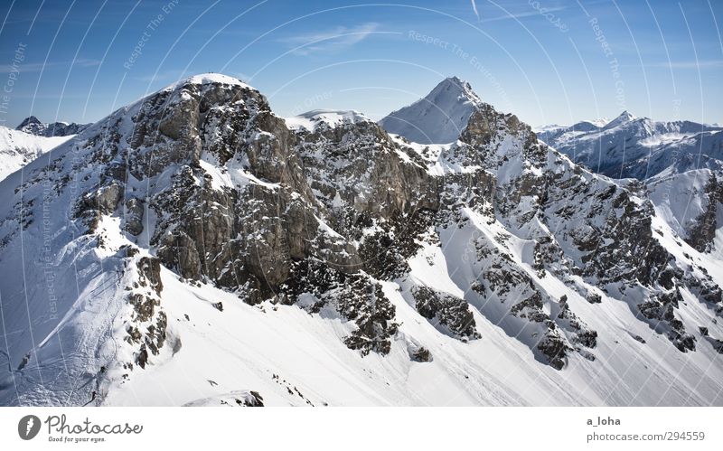 gives you hell Environment Nature Landscape Elements Sky Clouds Horizon Winter Beautiful weather Ice Frost Snow Rock Alps Mountain Snowcapped peak Canyon