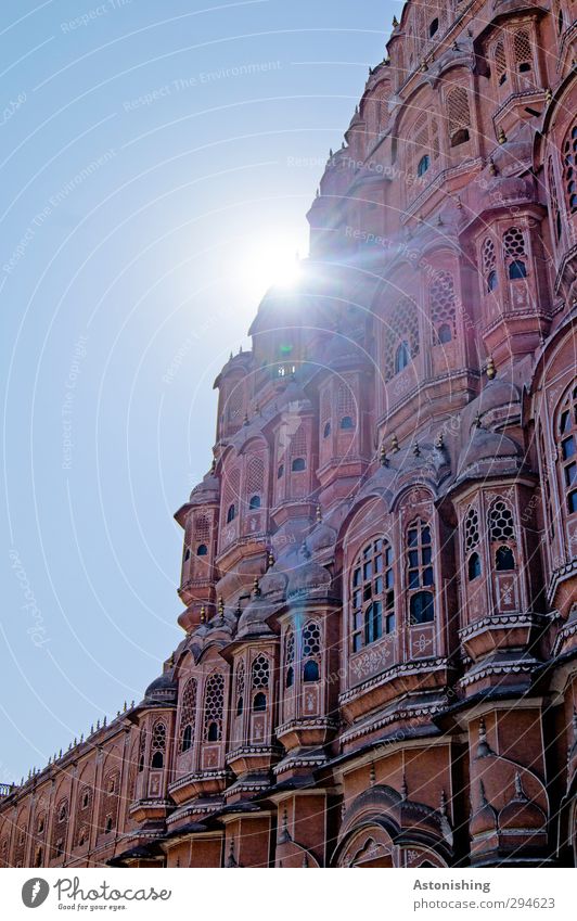 Palace of the Winds Jaipur India Asia Town Old town House (Residential Structure) Castle Manmade structures Building Architecture Wall (barrier) Wall (building)