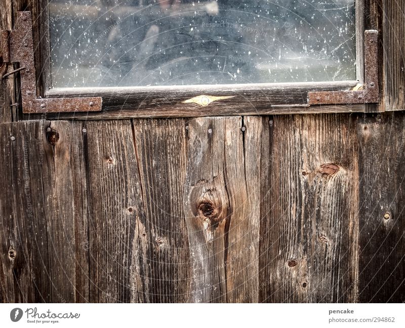 dark side of allgäu | trübness Culture Cinema Sky Climate Bad weather Hut Facade Window Wood Glass Metal Emotions Moody Fatigue Loneliness Shame Inhibition