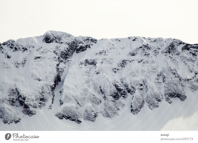 sketch Environment Nature Sky Winter Snow Rock Alps Mountain Peak Snowcapped peak Cold White Black & white photo Exterior shot Deserted Copy Space top Day