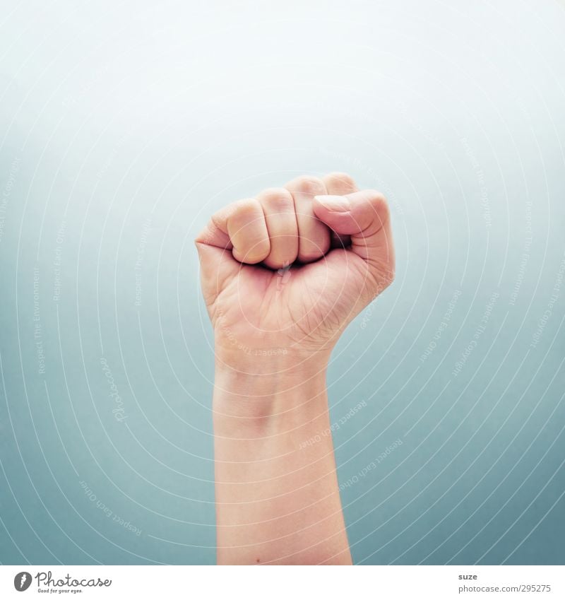 Standing with a fist Skin Success Arm Hand Fingers Sign Communicate Cool (slang) Simple Bright Hip & trendy Strong Brave Aggression Threat Force Thumb
