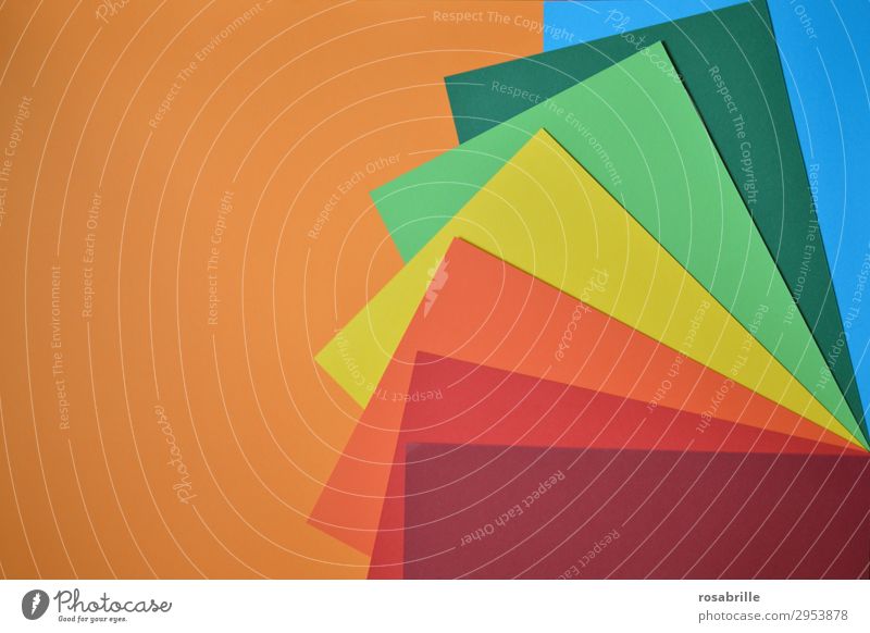 multicoloured 5 Joy Leisure and hobbies Handicraft Workplace Art Work of art Stationery Paper Esthetic Happiness Positive Blue Yellow Green Orange Red Turquoise