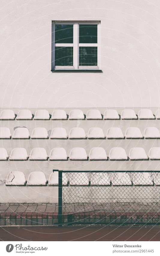 A number of seats at the school stadium Design Playing Summer Sun Chair Sports Audience Soccer Stadium School Group Theatre Concert Book Plastic Line Stand Free