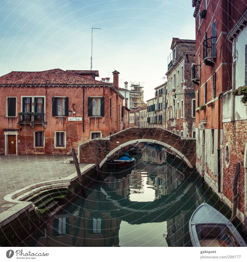 one of many Venice Port City Old town Deserted House (Residential Structure) Places Bridge Wall (barrier) Wall (building) Facade Window Roof Channel