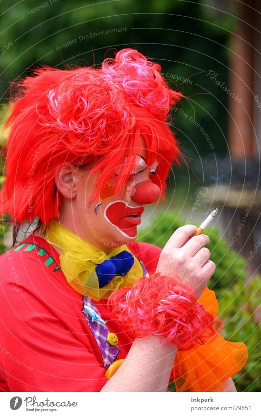Smoking Clowns Cigarette Smoky Wig Think Joy Nose Carnival