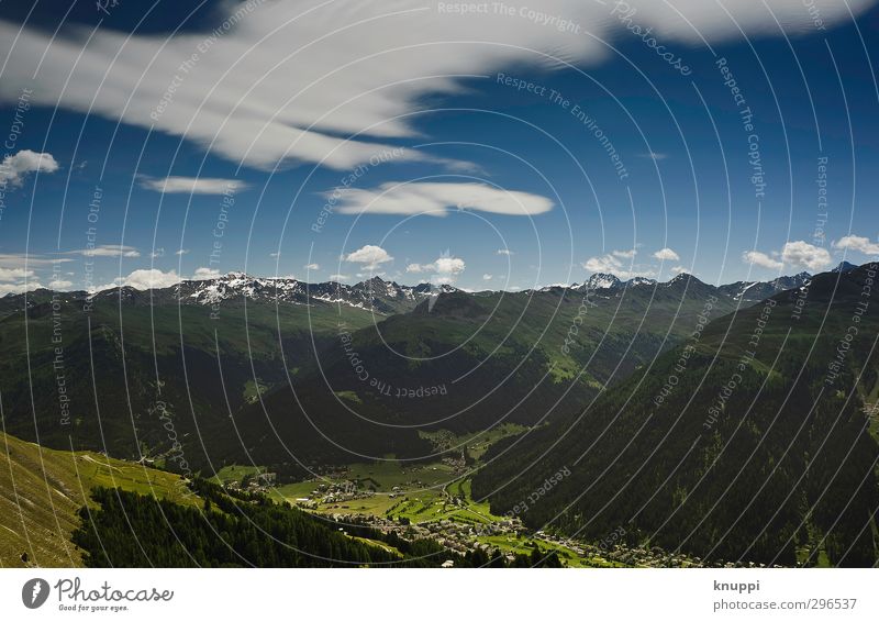 away Environment Nature Landscape Sky Clouds Horizon Sun Sunlight Summer Beautiful weather Wind Snow Forest Hill Rock Alps Mountain Peak Snowcapped peak Large