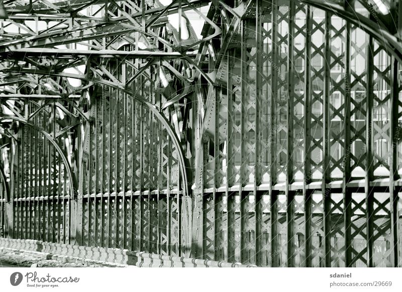 hacker's bridge Railroad bridge Steel Munich Fence Architecture road bridges Scaffold