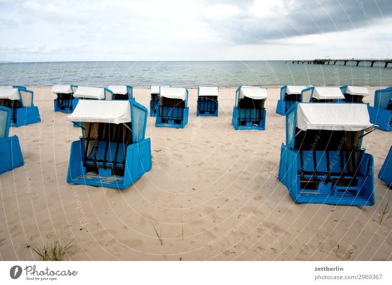 beach chairs Vacation & Travel Island Coast Mecklenburg-Western Pomerania Ocean good for the monk Nature Baltic Sea Baltic island Travel photography Rügen Sand