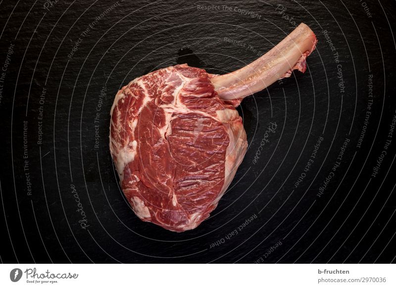 raw steak Food Meat Nutrition Organic produce Healthy Healthy Eating Select To enjoy Fresh Beef Steak Raw Bone Colour photo Interior shot Close-up Deserted