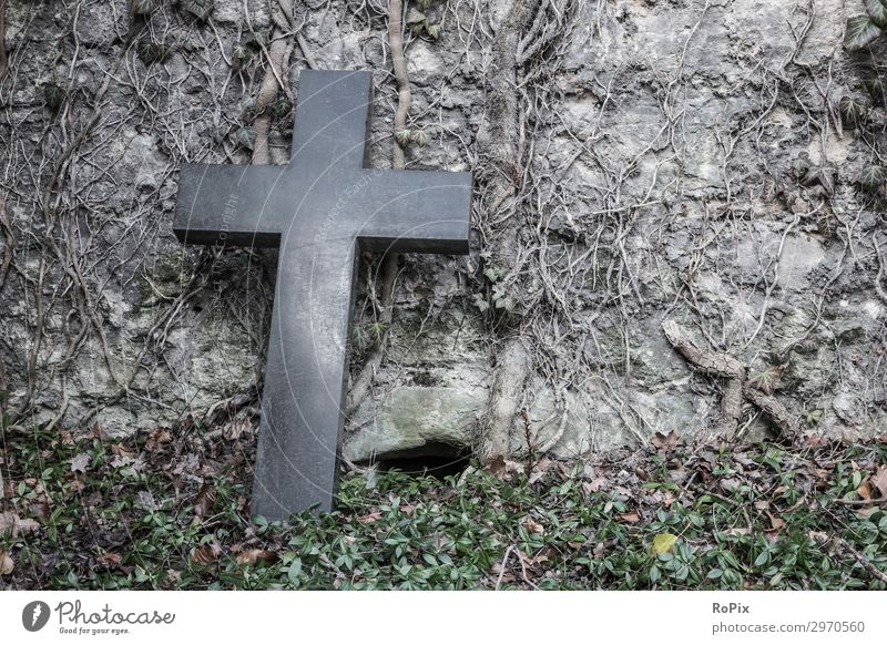 Historical cemetery wall with grave cross. Cemetery Prayer celitc Celtic Crucifix England Scotland scotland prayer graveyard Death death weaker mourning