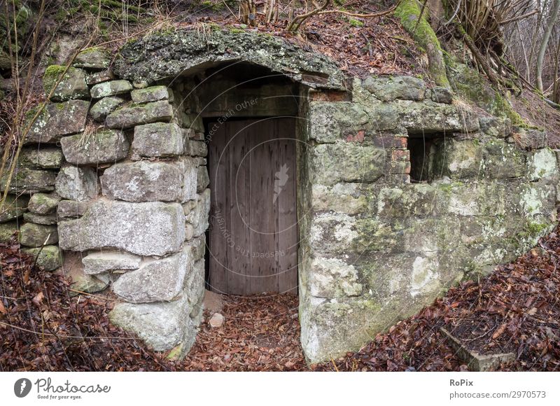Cave cellar entrance door. Design Work and employment Workplace Agriculture Forestry Trade Craft (trade) Architecture Environment Nature Landscape Earth Climate