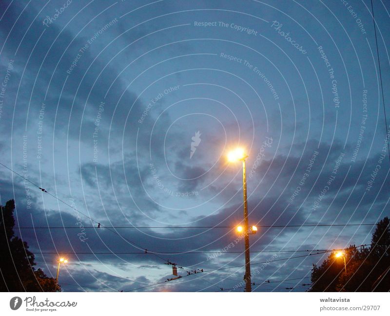 lantern Lantern Lamp Light France Evening Sky Blue sodium-vapour lamp toulouse