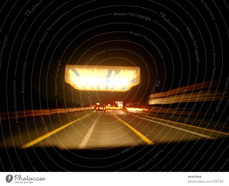 Motorway #1 Highway Vehicle Driving Night Signs and labeling Exposure Speed Driver Transport Vacation & Travel