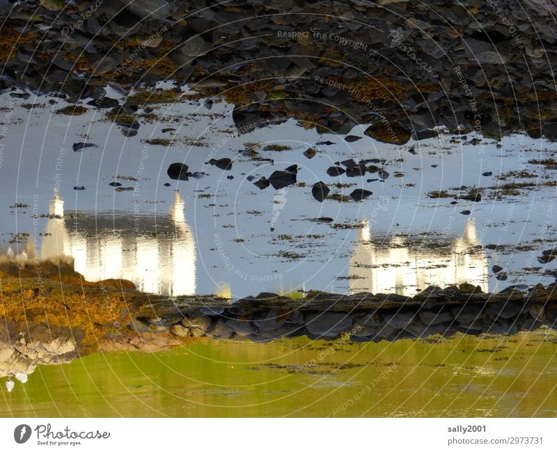upside-down world... Coast Scotland House (Residential Structure) Detached house Living or residing Bizarre Apocalyptic sentiment Perspective Surrealism