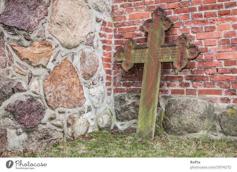 Rusty grave cross on a church wall. Cemetery Prayer celitc Celtic Crucifix England Scotland scotland prayer graveyard Death death weaker mourning religion