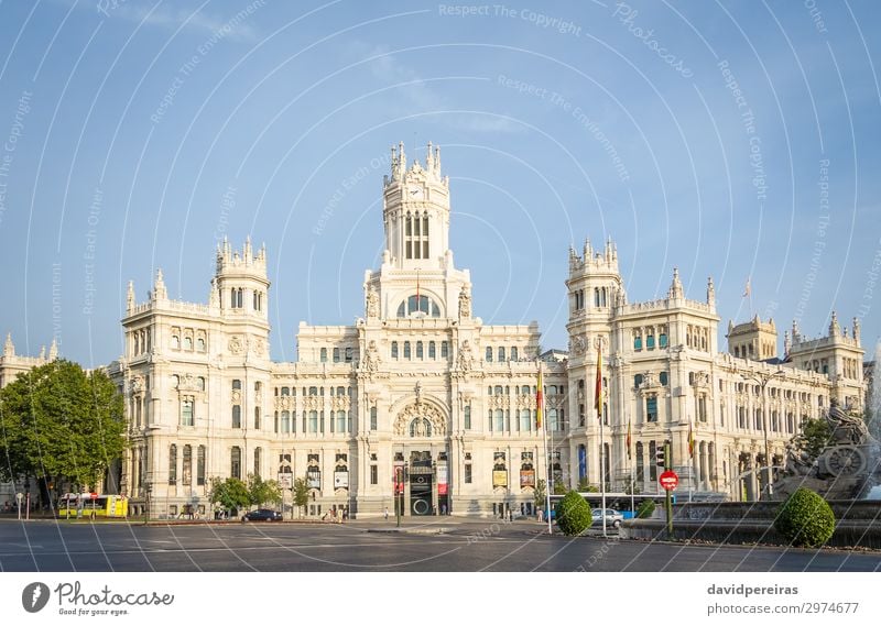 Palace of communications in Cibeles square, Madrid Vacation & Travel Tourism Art Culture Places Building Architecture Facade Monument Old Communicate Historic