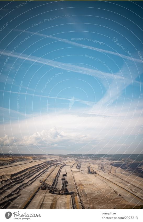 Open pit lignite mining area near Hambach Workplace Economy Energy industry Renewable energy Nuclear Power Plant Coal power station Energy crisis Environment