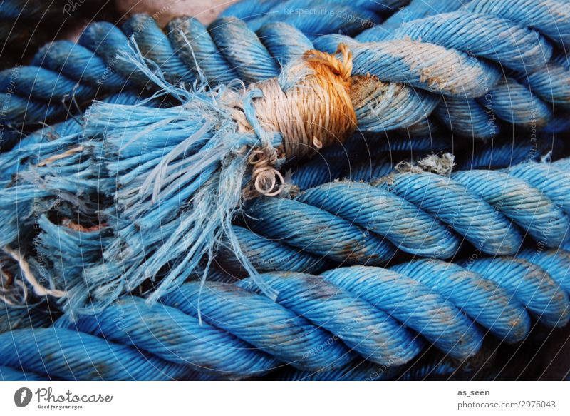 ship rope tied in the harbor - a Royalty Free Stock Photo from Photocase