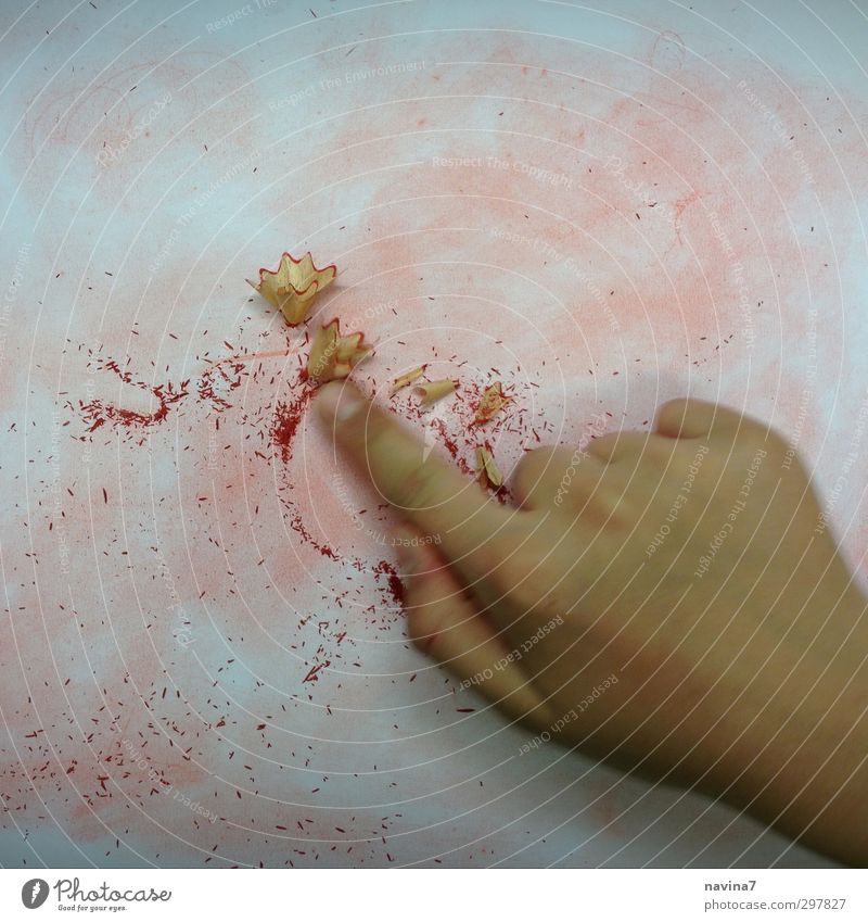 sharpened breadcrumbs Parenting Child Hand 8 - 13 years Infancy Painter Painting and drawing (object) Youth culture Rotate Red Movement Circle Blur