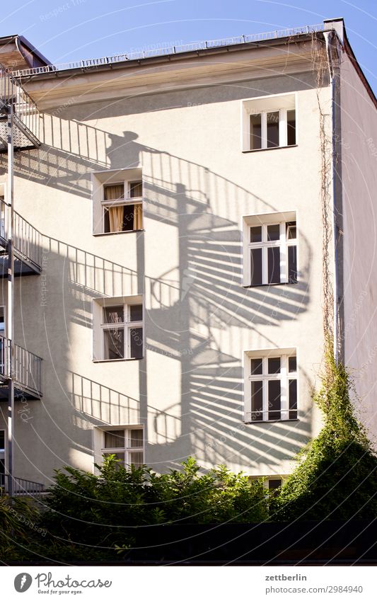 spiral staircase House (Residential Structure) Apartment Building Tower block Apartment house Living or residing Residential area Town Berlin Downtown Berlin