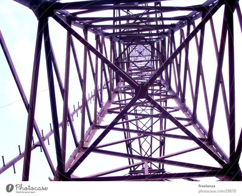 stream Electricity High voltage power line Steel Industry Energy industry Tall Scaffold