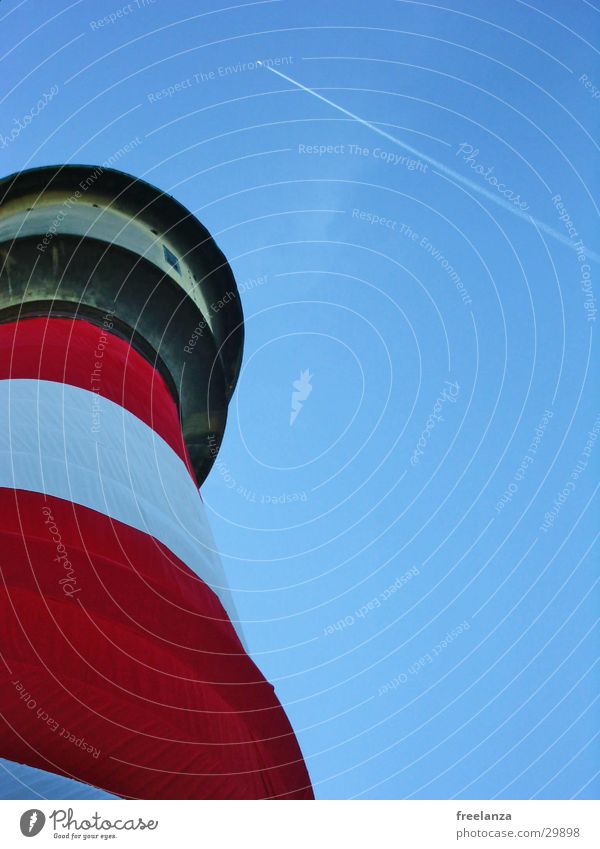 water tower Red White Airplane Historic Tower Sky Blue Water