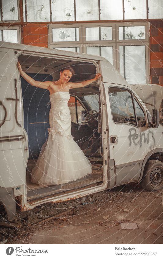 #A# Wedding car made ready Art Work of art Esthetic Wedding anniversary Wedding ceremony Wedding party Bride Wedding dress Bridal veil Ceremony Car wedding car