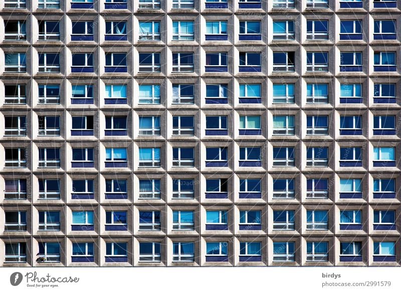 Living spaces or living dreams Living or residing Flat (apartment) Berlin House (Residential Structure) High-rise Architecture Facade Window Concrete Glass