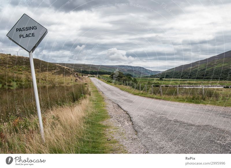 Single track road in thescottish highlands. Lifestyle Vacation & Travel Tourism Trip Adventure Freedom Sightseeing Summer Environment Nature Landscape Earth