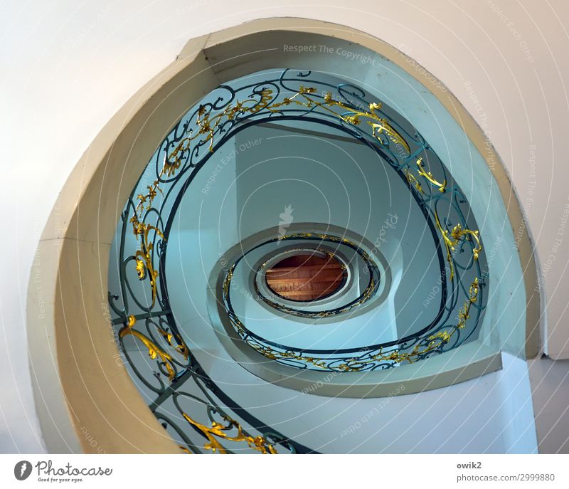 spiral House (Residential Structure) Building Architecture Stairs Winding staircase Round Yellow Red Turquoise Bizarre Design Banister Quirky Rococo Upward