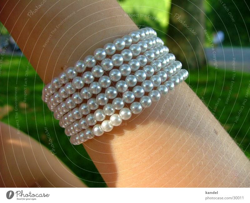 The band on the arm Bracelet Jewellery Woman Craft (trade) Arm Pearl Skin Silver