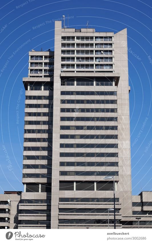 Skyscraper Lister Tor in Hannover - Brutalism Town House (Residential Structure) High-rise Building Architecture Facade Hideous Gray City Germany lister gate