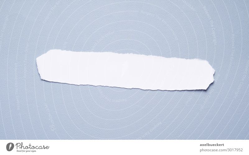 empty paper strip on blue background Design Office Business Long Communication Background picture Blue White Paper Scrap of paper Stripe Empty Copy Space