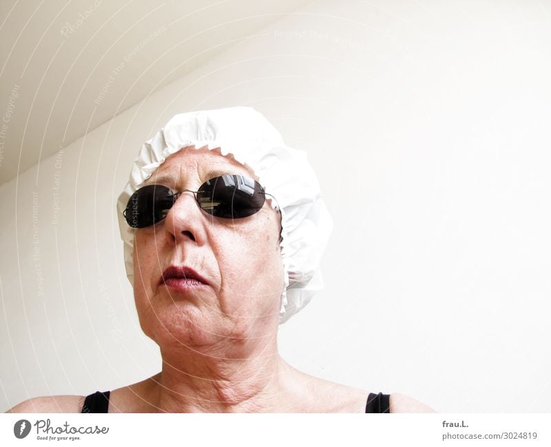 shower cap Human being a Royalty Free Stock Photo from Photocase