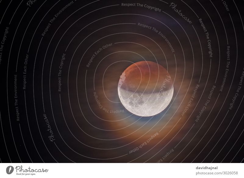 Partial Lunar Eclipse 16 July 2019 Technology Science & Research Advancement Future High-tech Astronomy Astronautics Environment Nature Sky Sky only Clouds