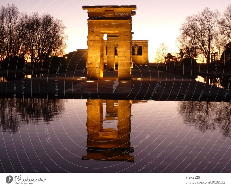 Temple of Debod in Madrid Tourism Art Culture Landscape Park Lake Ruin Building Architecture Monument Stone Historic Ancient Archeology City debod Egypt