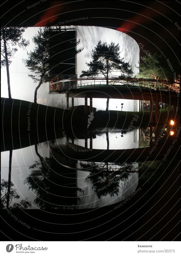 mirror Autostadt Museum Reflection Lake House (Residential Structure) Wall (building) Tree Architecture Water Stairs www.keasone.de