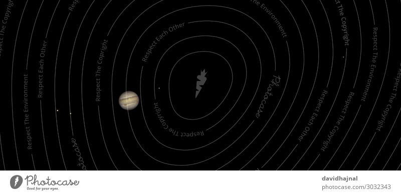Jupiter with Galilean moons Technology Science & Research Advancement Future High-tech Astronautics Astronomy Environment Nature Sky Sky only Cloudless sky