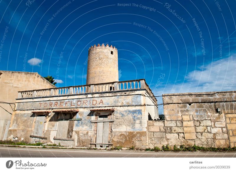 Manacor | Torre Florida Spain Balearic Islands Majorca Tower Mill Old Derelict Romance Watch tower Lookout tower sentinel Handrail Facade Sandstone Mares