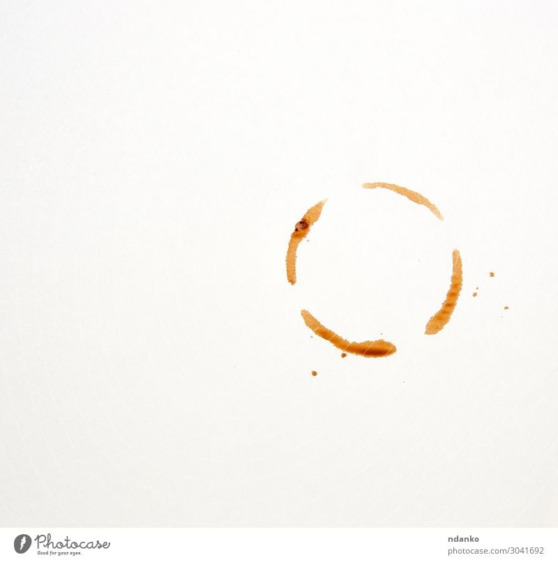 round imprint of a coffee cup on a white paper background Breakfast Beverage Coffee Espresso Table Paper Drop Dirty Wet Brown Black White Aromatic drip dry