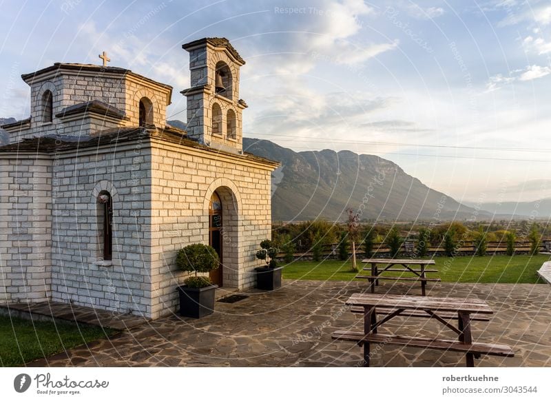 Small Greek Chapel in the Epirus Mountains Harmonious Relaxation Vacation & Travel Tourism Hiking Beautiful weather Hill Rock konitsa Greece Europe Deserted