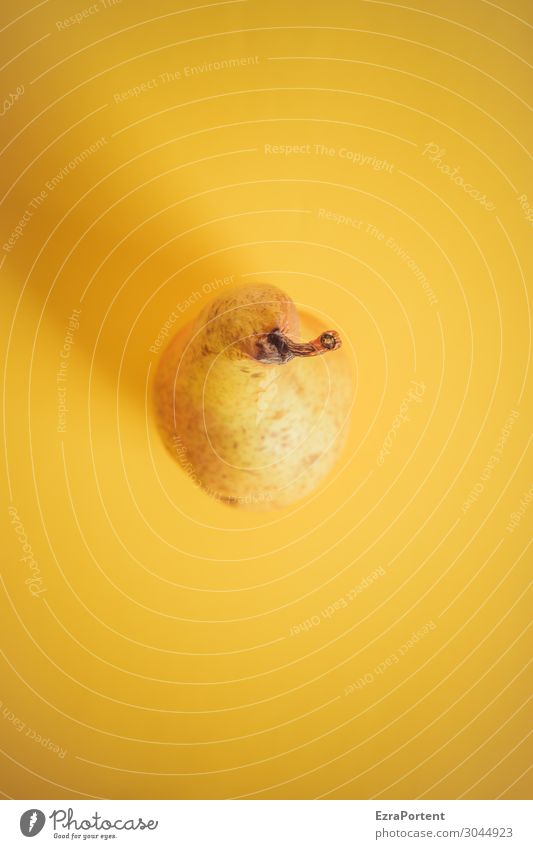 pear Food Fruit Nutrition Organic produce Vegetarian diet Yellow Colour Pear Healthy Eating 1 Individual Fruity Colour photo Interior shot Copy Space top