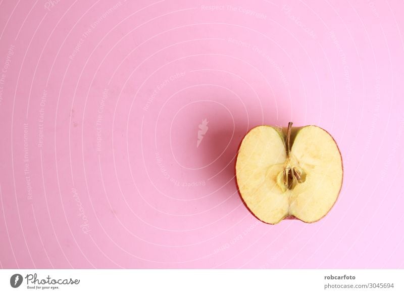 Fresh red apple fruit isolated on the white background with clipping path.  One of the best isolated apples that you have seen. Stock Photo