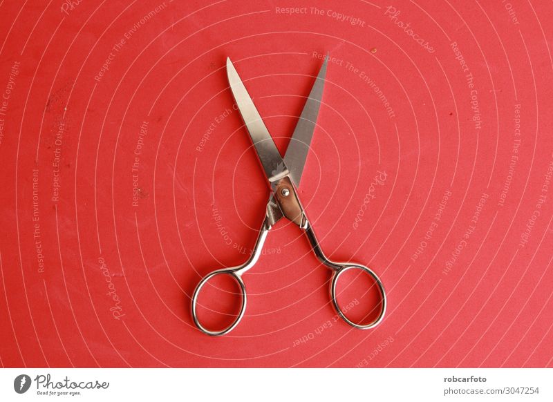 Small Closed Metal Sewing Scissors Isolated On A White Background